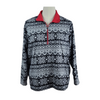 Lands' End Women Fair Isle Half-Zip Fleece Pullover Size 2X