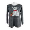 Woman Within Dog With Gift Motif Sweater