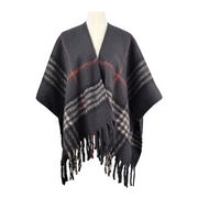 V. Fraas Plaid Poncho - NWT