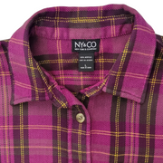 NY & CO Plaid Flannel Button-Down Shirt Large