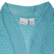 Kim Rogers Crochet Knit Open Front Cardigan