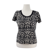 Lauren Ralph Lauren Casual Patterned T-Shirt Size L