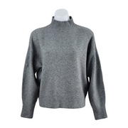 H&M Wool Blend Mock Neck Sweater Small Gray Front View