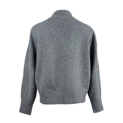 H&M Wool Blend Mock Neck Sweater Small Gray Back View