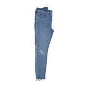 Express Mid Rise Skinny Distressed Jeans 10R