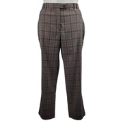 TanJay Flat Front Brown Plaid Pants