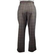 TanJay Flat Front Brown Plaid Pants