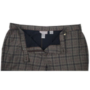 TanJay Flat Front Brown Plaid Pants