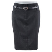 Have & Have Belted Pinstripe Skirt