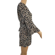 Who What Wear Wrap Romper Black/Tan Floral XS Side View