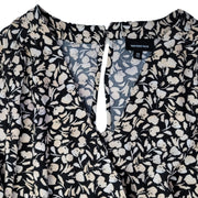 Who What Wear Wrap Romper Black/Tan Floral XS