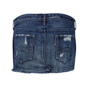 Abercrombie and Fitch Y2K Distressed Micro Mini Skirt