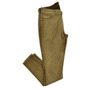 7 For All Mankind Skinny Artisan Tile Gold Jeans