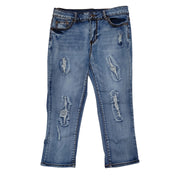 JW Distressed Capri Jeans