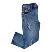 JW Distressed Capri Jeans