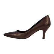 East 5th Brown Leather Kitten Heels