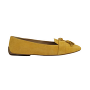 Talbots Francesca Bow Tie Amber Gold Flats Size 7.5