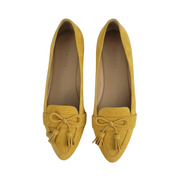 Talbots Francesca Bow Tie Amber Gold Flats Size 7.5