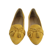 Talbots Francesca Bow Tie Amber Gold Flats Size 7.5