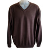 Joseph A. Bank Traveler V-Neck Sweater XL Brown Front View