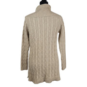 Jeanne Pierre Cable Knit Large Collar Tunic Sweater