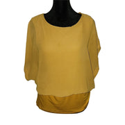 Joseph A. Dolman Sleeve Chiffon Blouse Medium Front View