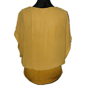 Joseph A. Dolman Sleeve Chiffon Blouse Medium Back View